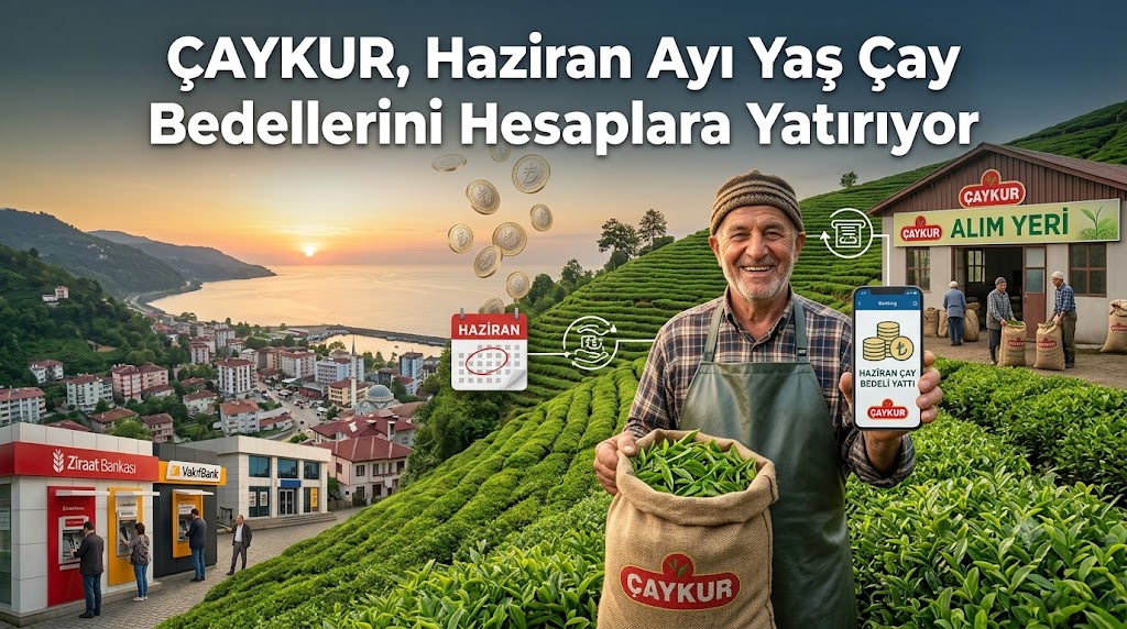 ÇAYKUR'dan Haziran Ayı Yaş Çay Parası Açıklaması