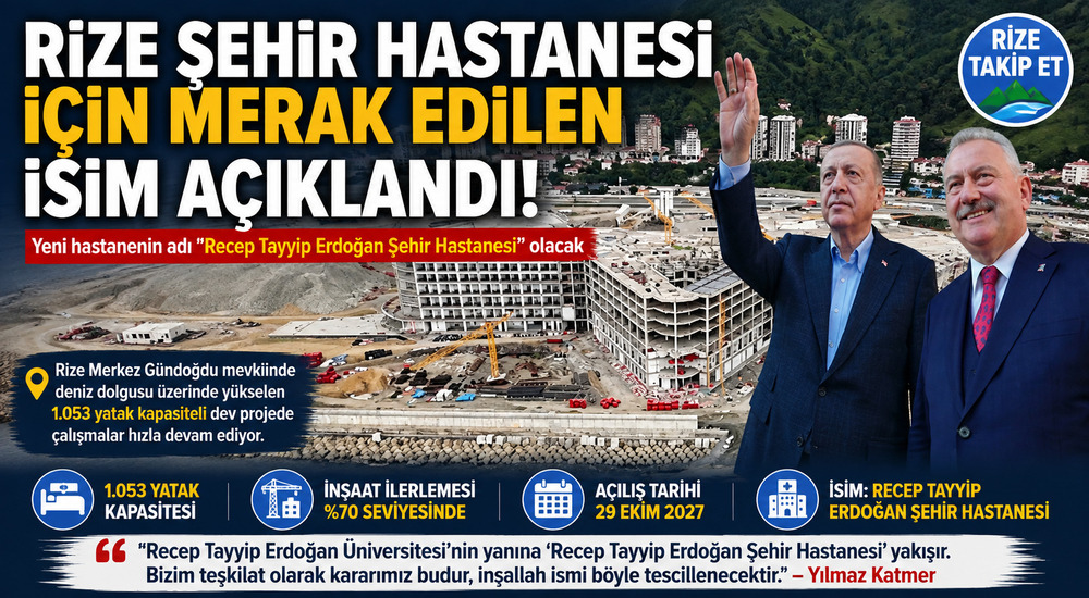 Rize Şehir Hastanesi İçin İsim Kararı Belli Oldu