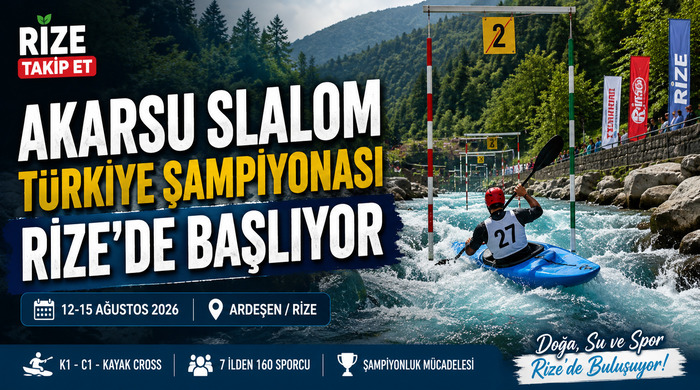 Rize’de Akarsu Slalom Şampiyonas