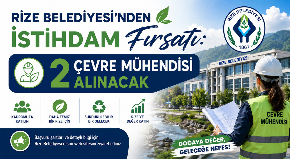 Rize’de Çevre Mühendisi İstihdam Fırsatı
