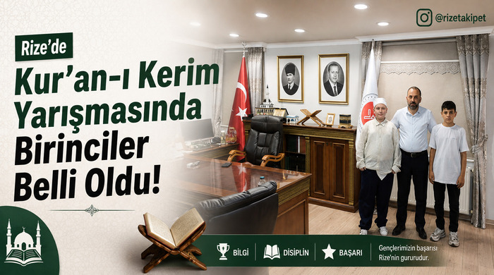 Rize’de Kur’an-ı Kerim Yarışmasında Birinciler Belli Oldu