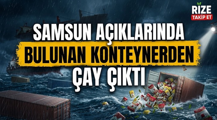 Samsun Açıklarında Bulunan Konteynerde Çay